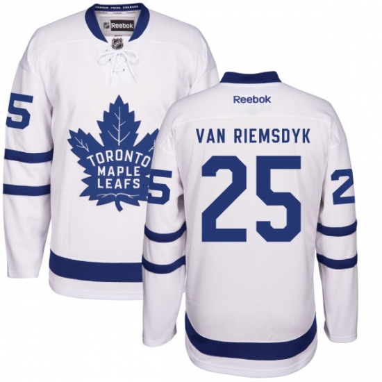 Youth Reebok Toronto Maple Leafs 25 James Van Riemsdyk Authentic White Away NHL Jersey