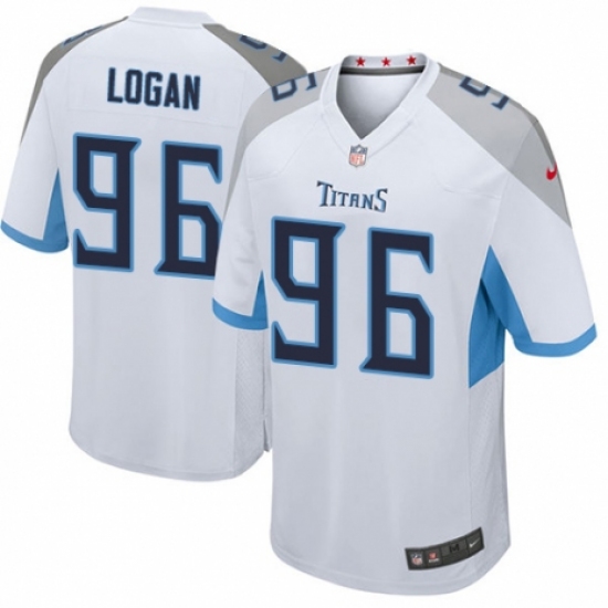 Men's Nike Tennessee Titans 96 Bennie Logan Game White NFL Jersey