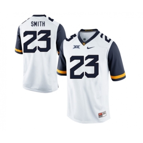 West Virginia Mountaineers 23 Geno Smith White College Football Jersey