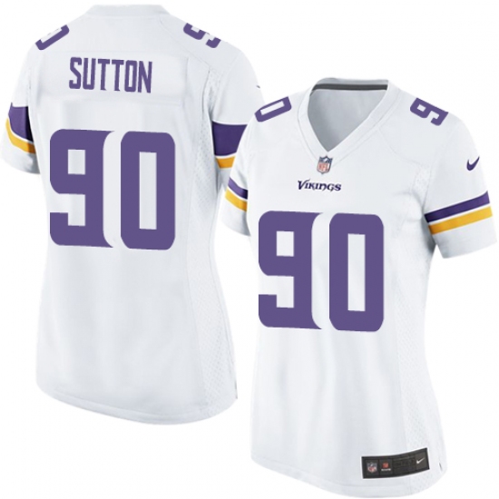 Women's Nike Minnesota Vikings 90 Will Sutton Game White NFL Jersey