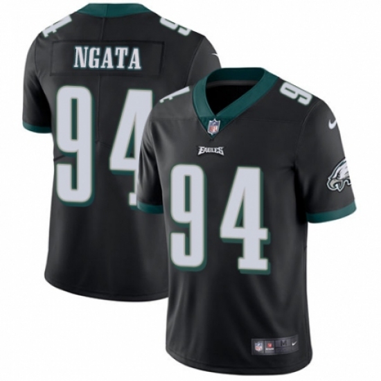 Men's Nike Philadelphia Eagles 94 Haloti Ngata Black Alternate Vapor Untouchable Limited Player NFL Jersey