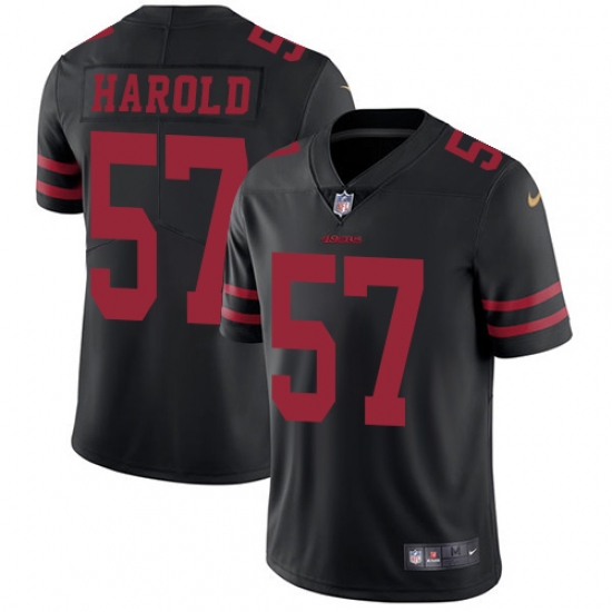 Youth Nike San Francisco 49ers 57 Eli Harold Black Vapor Untouchable Limited Player NFL Jersey