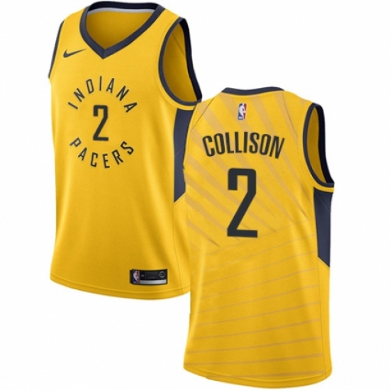 Women's Nike Indiana Pacers 2 Darren Collison Authentic Gold NBA Jersey Statement Edition