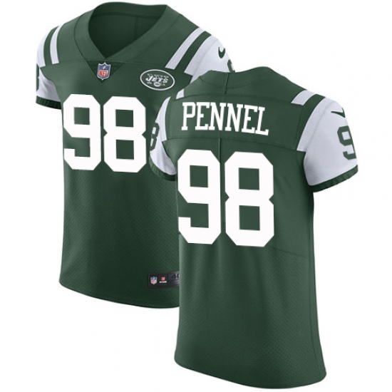 Men's Nike New York Jets 98 Mike Pennel Elite Green Team Color NFL Jersey