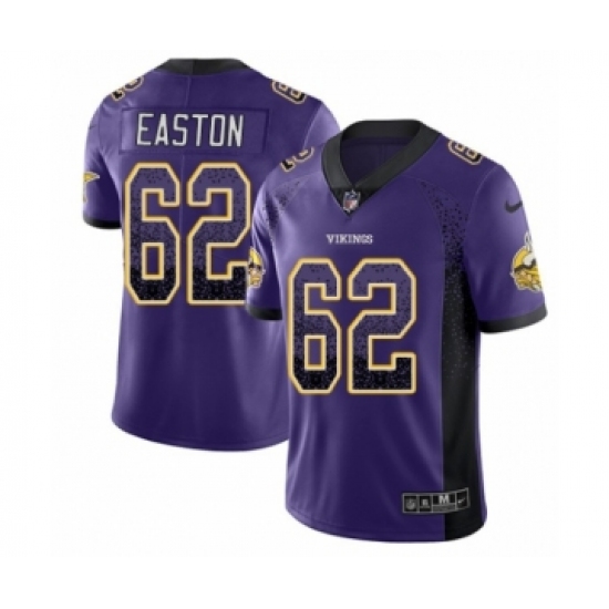 Youth Nike Minnesota Vikings 62 Nick Easton Limited Purple Rush Drift Fashion NFL Jersey