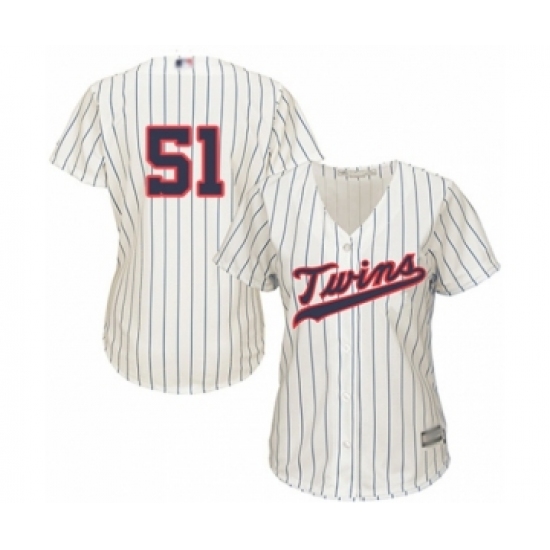 Women's Minnesota Twins 51 Brusdar Graterol Authentic Cream Alternate Cool Base Baseball Player Jersey
