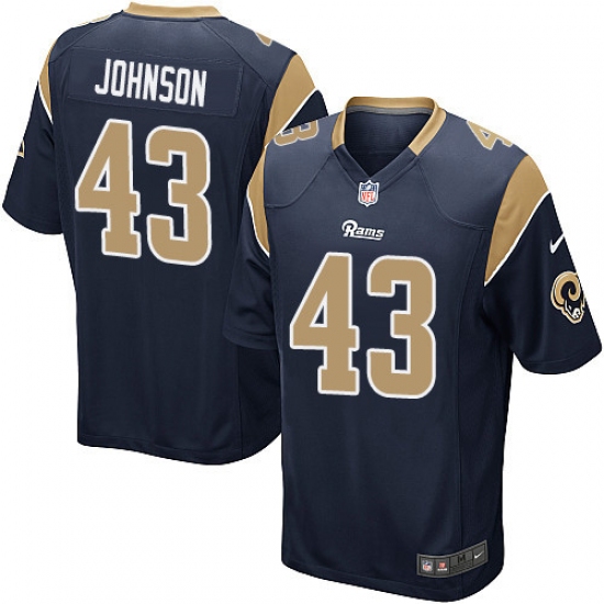 Men's Nike Los Angeles Rams 43 John Johnson Game Navy Blue Team Color NFL Jersey