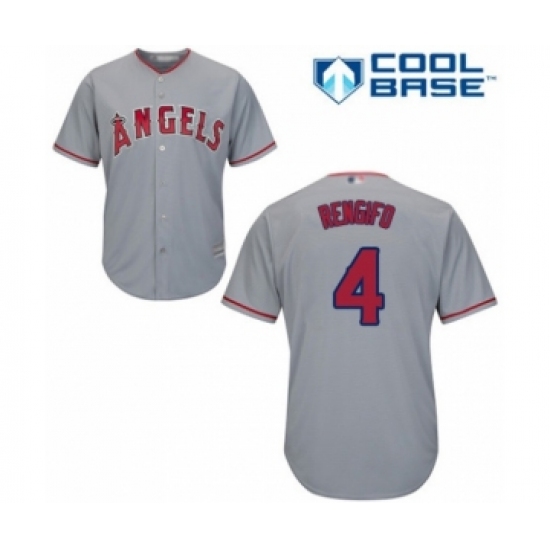 Youth Los Angeles Angels of Anaheim 4 Luis Rengifo Authentic Grey Road Cool Base Baseball Player Jersey