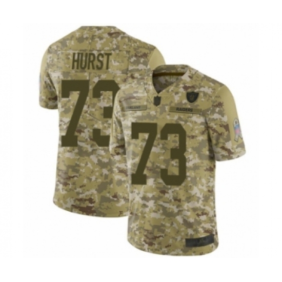 Youth Oakland Raiders 73 Maurice Hurst Limited Camo 2018 Salute to Service Football Jersey