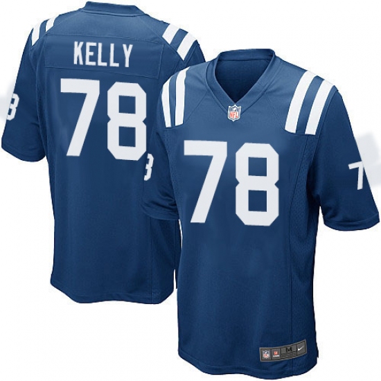 Men's Nike Indianapolis Colts 78 Ryan Kelly Game Royal Blue Team Color NFL Jersey