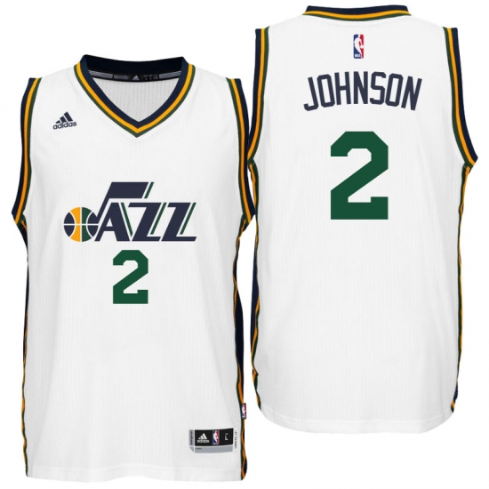Utah Jazz 2 Joe Johnson Home White New Swingman Jersey