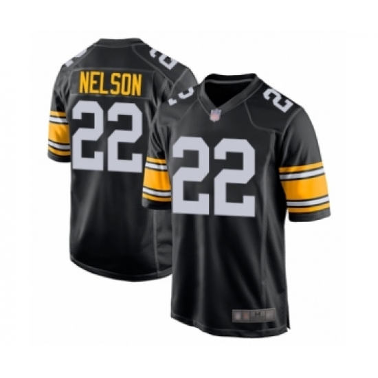 Men's Pittsburgh Steelers 22 Steven Nelson Game Black Alternate Football Jersey