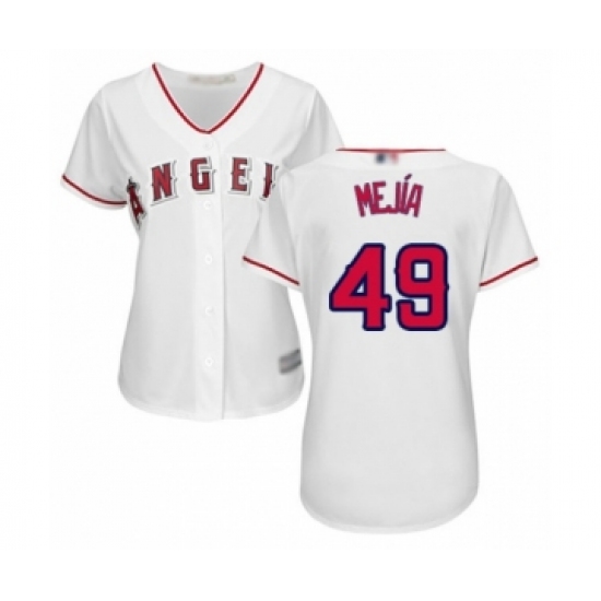 Women's Los Angeles Angels of Anaheim 49 Adalberto Mejia Authentic White Home Cool Base Baseball Player Jersey