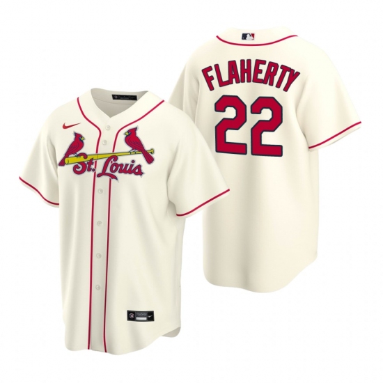 Men's Nike St. Louis Cardinals 22 Jack Flaherty Cream Alternate Stitched Baseball Jersey