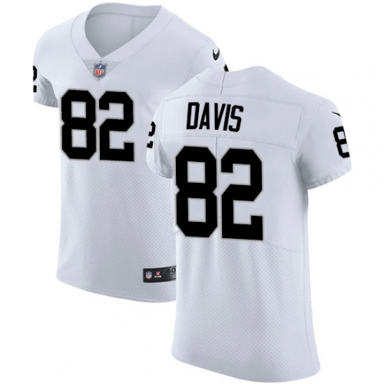 Men's Nike Oakland Raiders 82 Al Davis White Vapor Untouchable Elite Player NFL Jersey