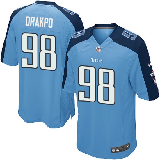 Men's Nike Tennessee Titans 98 Brian Orakpo Game Light Blue Team Color NFL Jersey