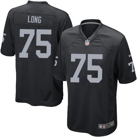 Men's Nike Oakland Raiders 75 Howie Long Game Black Team Color NFL Jersey