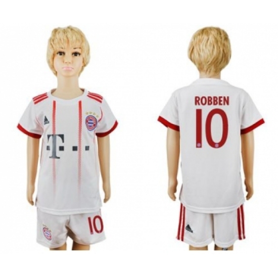 Bayern Munchen 10 Robben SEC Away Kid Soccer Club Jersey
