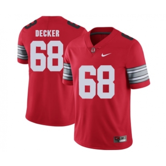 Ohio State Buckeyes 68 Taylor Decker Red 2018 Spring Game College Football Limited Jersey