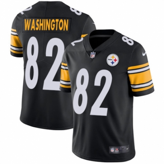 Men's Nike Pittsburgh Steelers 82 James Washington Black Team Color Vapor Untouchable Limited Player NFL Jersey