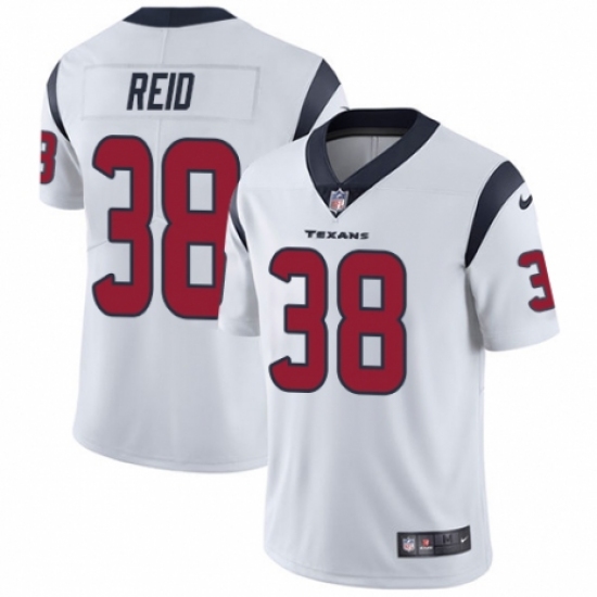 Men's Nike Houston Texans 38 Justin Reid White Vapor Untouchable Limited Player NFL Jersey