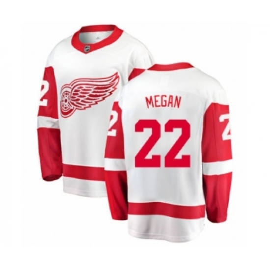 Youth Detroit Red Wings 22 Wade Megan Authentic White Away Fanatics Branded Breakaway NHL Jersey