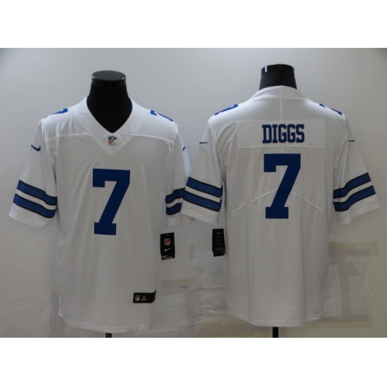 Men's Dallas Cowboys 7 Trevon Diggs White Limited Player Jersey