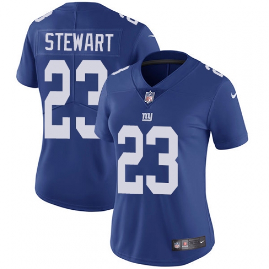 Women's Nike New York Giants 23 Jonathan Stewart Royal Blue Team Color Vapor Untouchable Limited Player NFL Jersey