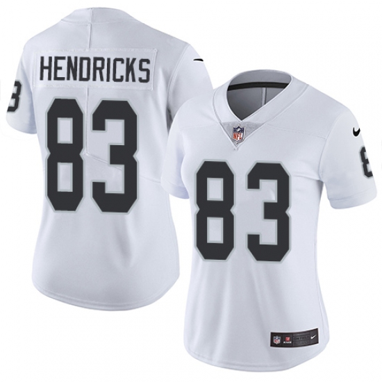 Women's Nike Oakland Raiders 83 Ted Hendricks White Vapor Untouchable Limited Player NFL Jersey