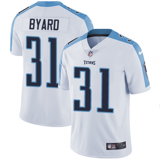 Men's Nike Tennessee Titans 31 Kevin Byard White Vapor Untouchable Limited Player NFL Jersey