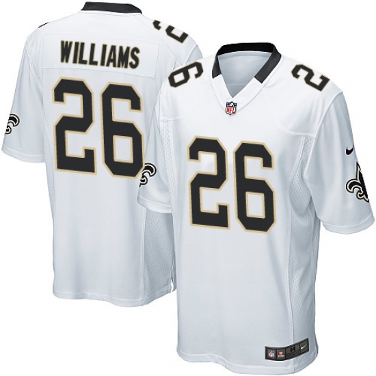 Men's Nike New Orleans Saints 26 P. J. Williams Game White NFL Jersey
