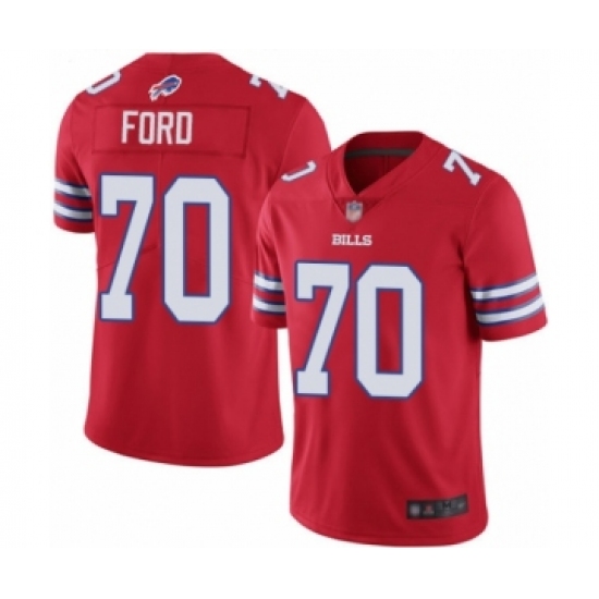 Men's Buffalo Bills 70 Cody Ford Limited Red Rush Vapor Untouchable Football Jersey