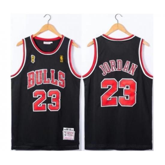 Men's Chicago Bulls 23 Michael Jordan Red 1996-97 Throwback Champions Stitched Jersey