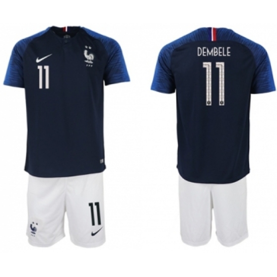 France 11 Dembele Home Soccer Country Jersey
