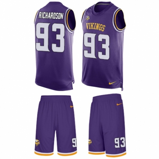 Men's Nike Minnesota Vikings 93 Sheldon Richardson Limited Purple Tank Top Suit NFL Jersey