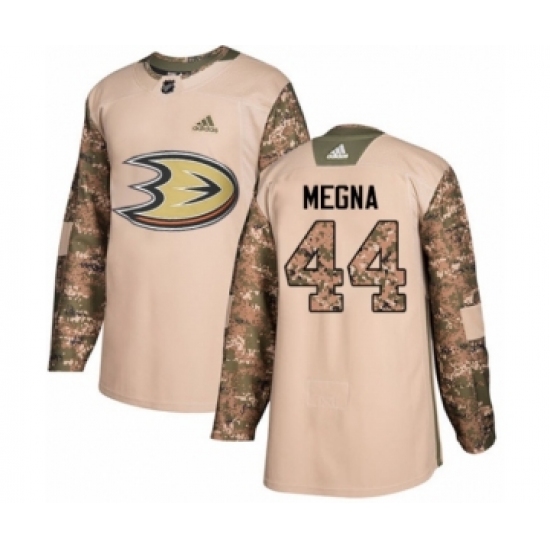 Men's Adidas Anaheim Ducks 44 Jaycob Megna Authentic Camo Veterans Day Practice NHL Jersey