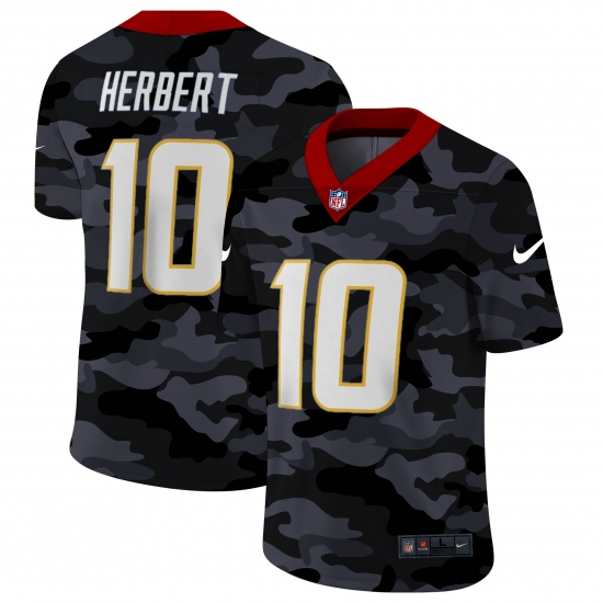 Men's Los Angeles Chargers 10 Justin Herbert Camo 2020 Nike Limited Jersey