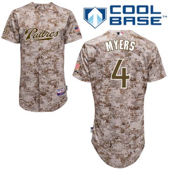 Women's Majestic San Diego Padres 4 Wil Myers Replica Camo Alternate 2 Cool Base MLB Jersey