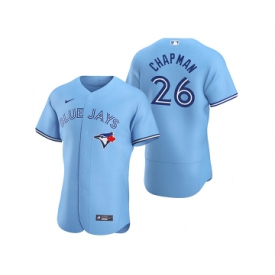 Men's Toronto Blue Jays 26 Matt Chapman Blue Flex Base Stitched Baseball Jersey