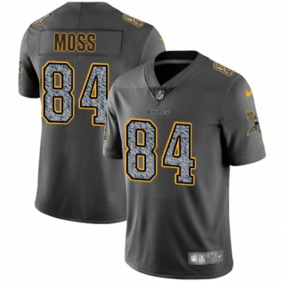 Men's Nike Minnesota Vikings 84 Randy Moss Gray Static Vapor Untouchable Limited NFL Jersey