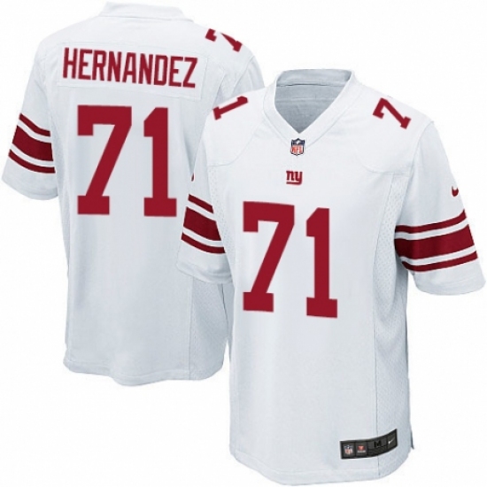 Men's Nike New York Giants 71 Will Hernandez Game White NFL Jersey