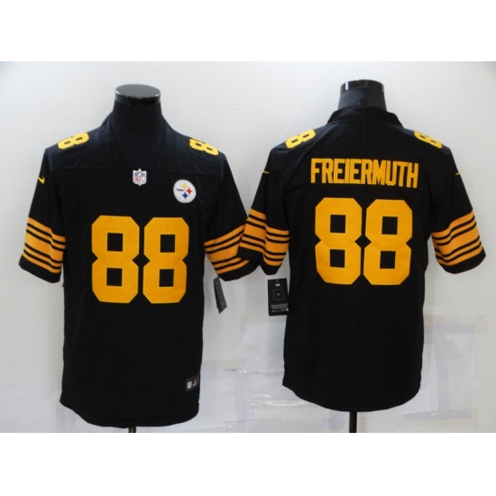 Men's Pittsburgh Steelers 88 Pat Freiermuth Black Limited Jersey
