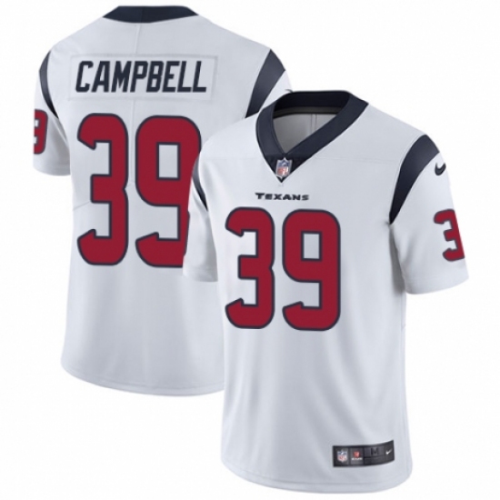 Youth Nike Houston Texans 39 Ibraheim Campbell White Vapor Untouchable Elite Player NFL Jersey