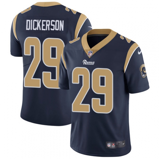 Men's Nike Los Angeles Rams 29 Eric Dickerson Navy Blue Team Color Vapor Untouchable Limited Player NFL Jersey