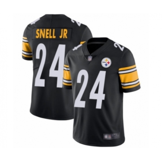 Men's Pittsburgh Steelers 24 Benny Snell Jr. Black Team Color Vapor Untouchable Limited Player Football Jersey