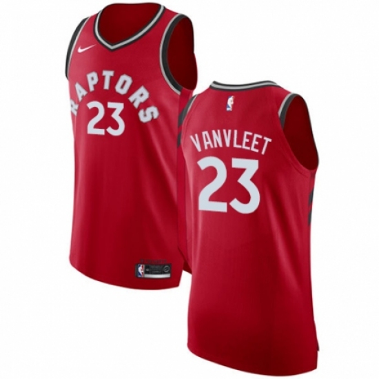 Youth Nike Toronto Raptors 23 Fred VanVleet Authentic Red NBA Jersey - Icon Edition
