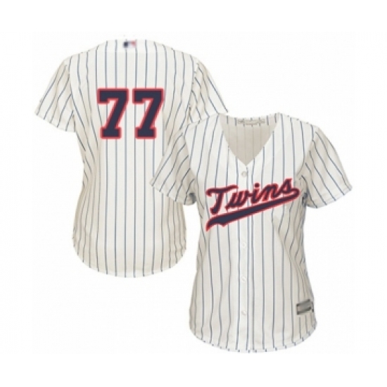 Women's Minnesota Twins 77 Fernando Romero Authentic Cream Alternate Cool Base Baseball Player Jersey