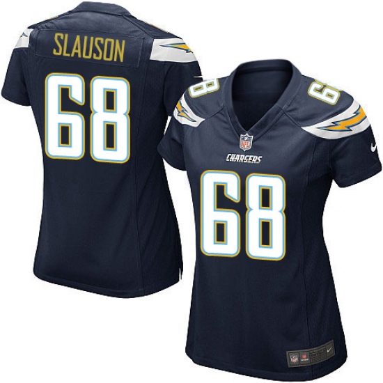 Women's Nike Los Angeles Chargers 68 Matt Slauson Game Navy Blue Team Color NFL Jersey