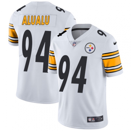 Youth Nike Pittsburgh Steelers 94 Tyson Alualu White Vapor Untouchable Limited Player NFL Jersey