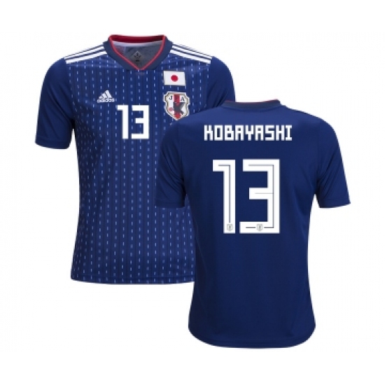 Japan 13 Kobayashi Home Kid Soccer Country Jersey